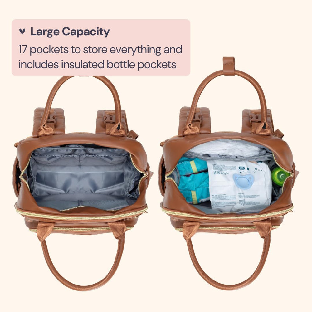 BabbleRoo changing pad folded neatly inside pocket for quick diaper changes