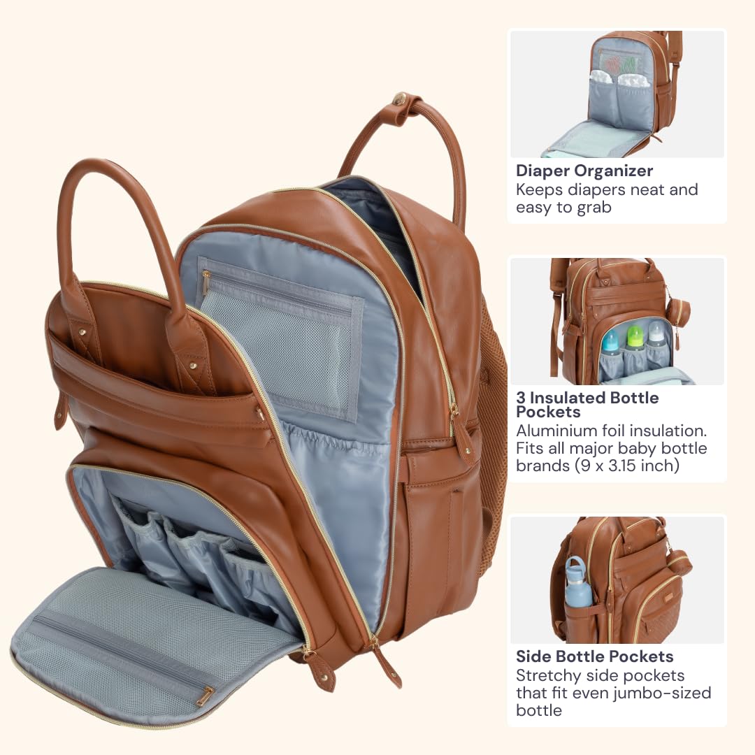 BabbleRoo bag insulated bottle pockets keep drinks warm or cool