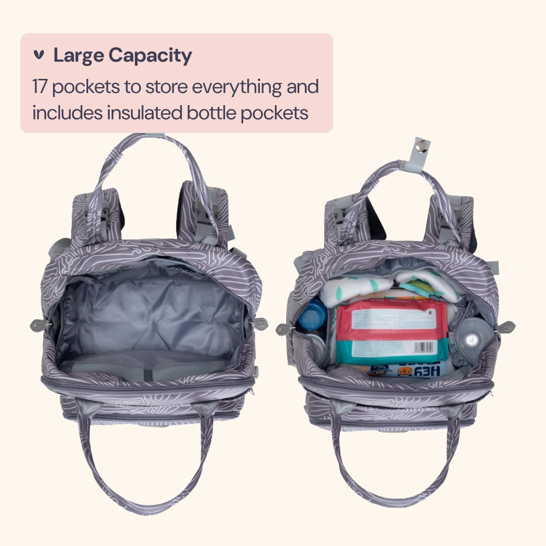 BabbleRoo bag back with padded panel and ergonomic straps