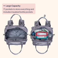 BabbleRoo bag back with padded panel and ergonomic straps