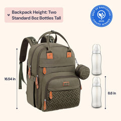 BabbleRoo diaper bag backpack insulated pockets keep bottles at the right temperature