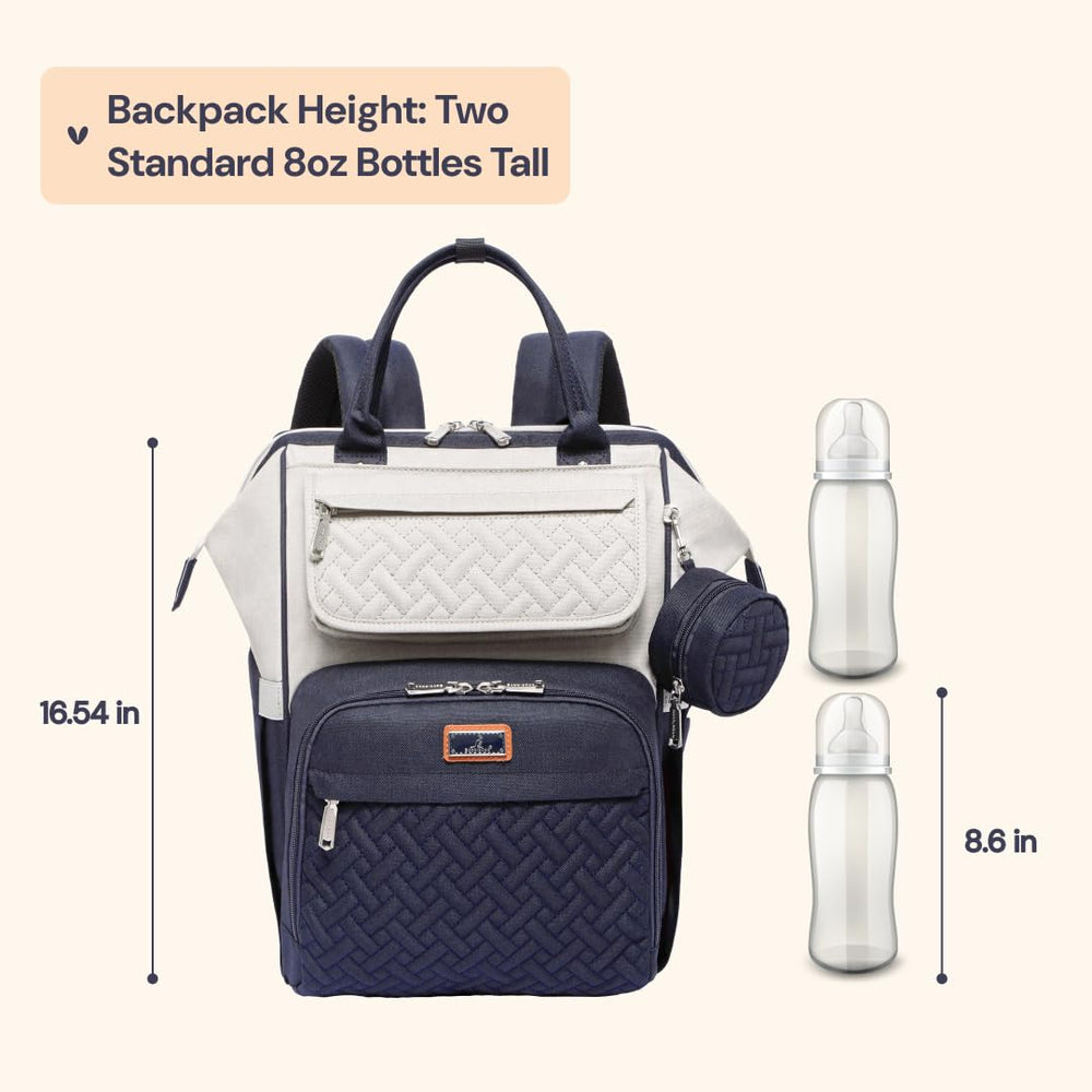 BabbleRoo changing pad in stone gray blue for quick diaper changes and easy cleanups.