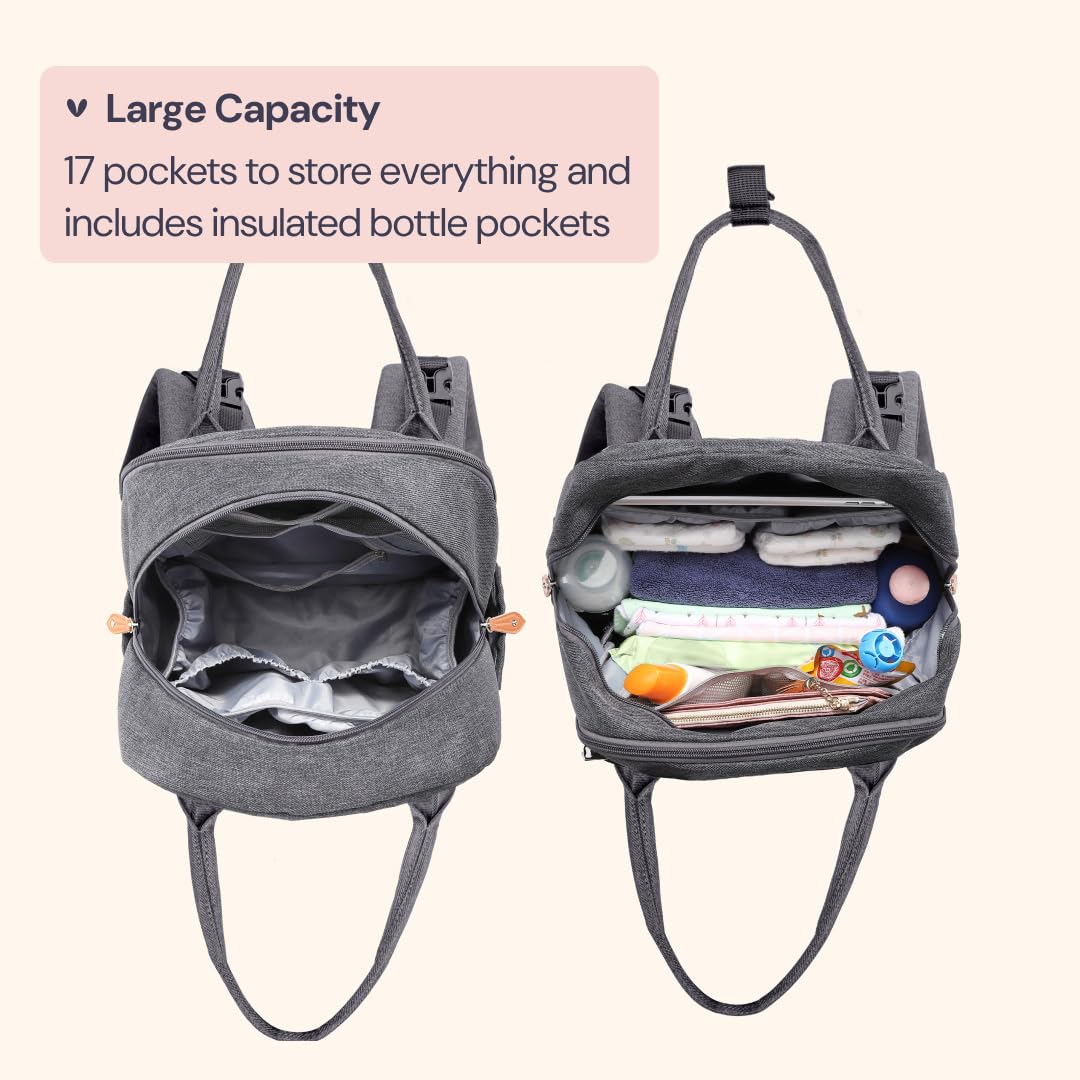Foldable changing mat included with BabbleRoo for quick changes on the go.