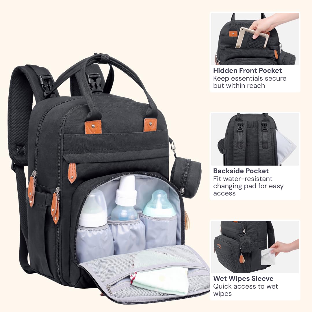 BabbleRoo insulated bottle pockets keep drinks warm or cold longer