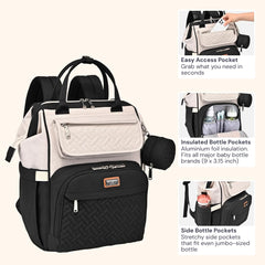 Detachable pacifier case keeps small items organized.