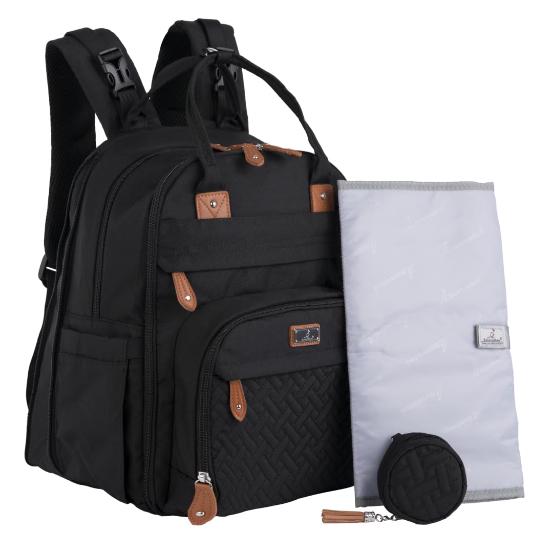 BabbleRoo extra-large diaper bag backpack open layout with spacious main compartment for twins.