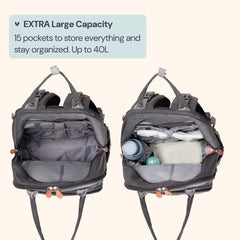 Foldable changing mat (23" x 14.5") included with BabbleRoo bag.
