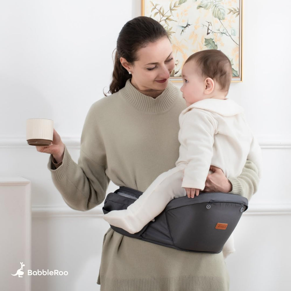 BabbleRoo Grow Carrier adjustable fit accommodating newborn to toddler