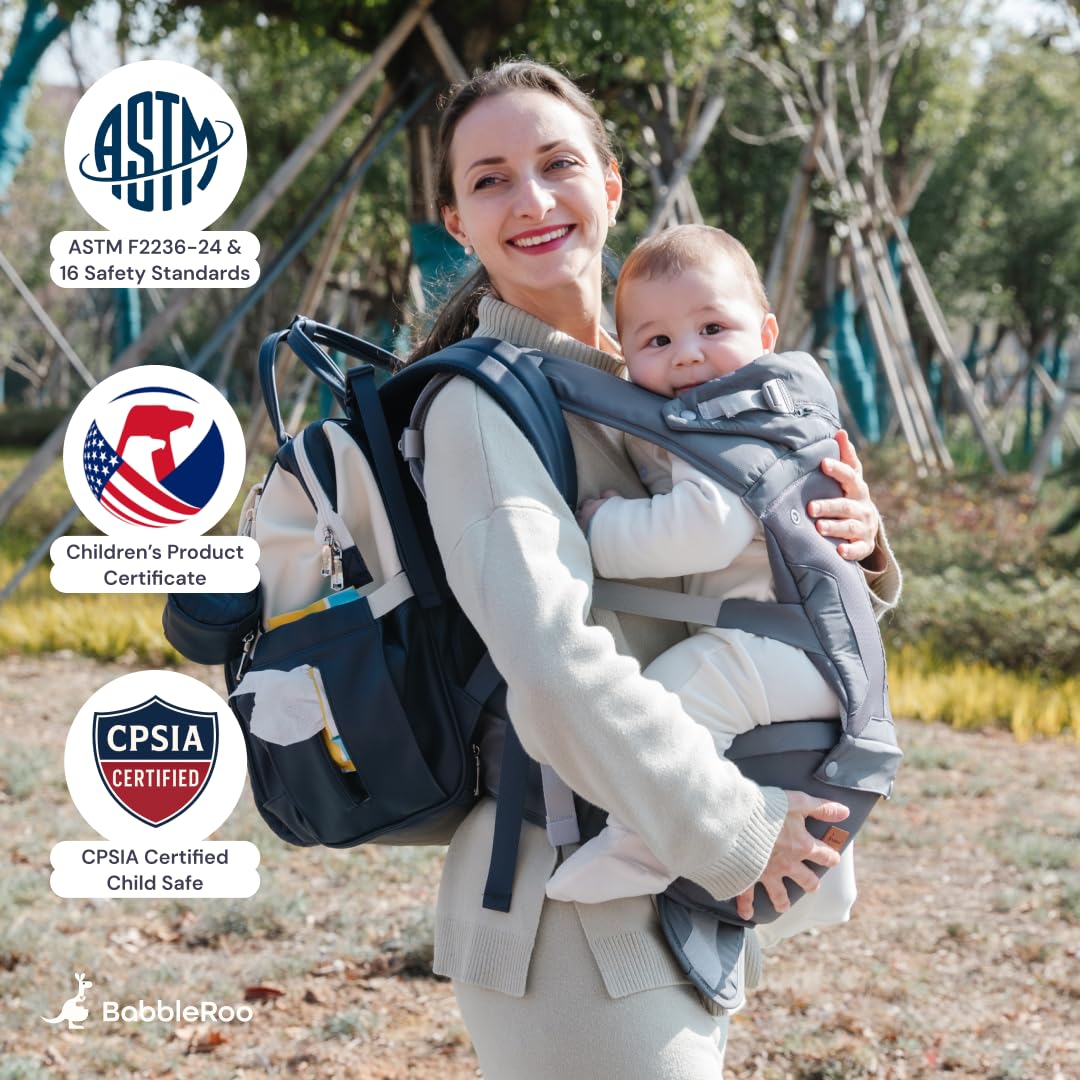 BabbleRoo Grow Carrier adjustable shoulder straps for a custom fit