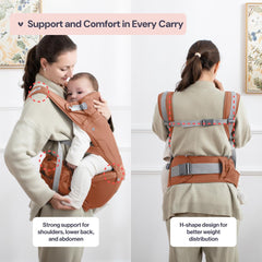 BabbleRoo Grow Carrier head support providing neck stabilization for baby