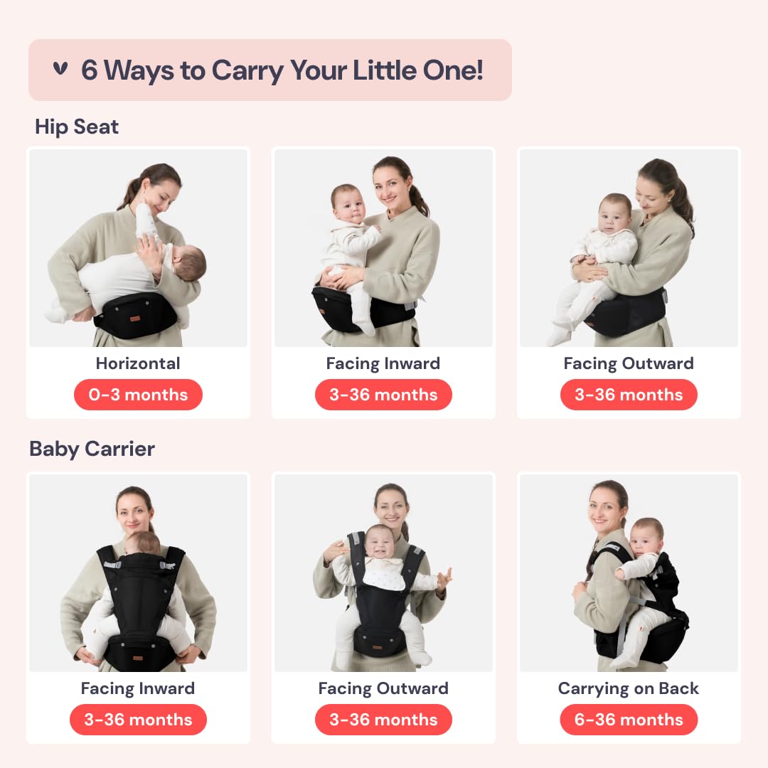 BabbleRoo Grow Carrier hood provides sun protection on outdoor days
