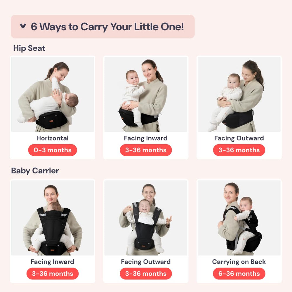 BabbleRoo Grow Carrier hood provides sun protection on outdoor days