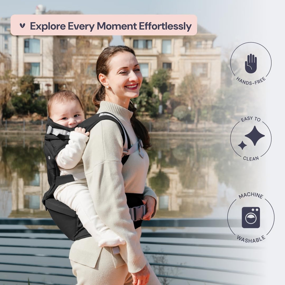 BabbleRoo Grow Carrier padded leg openings reduce chafing