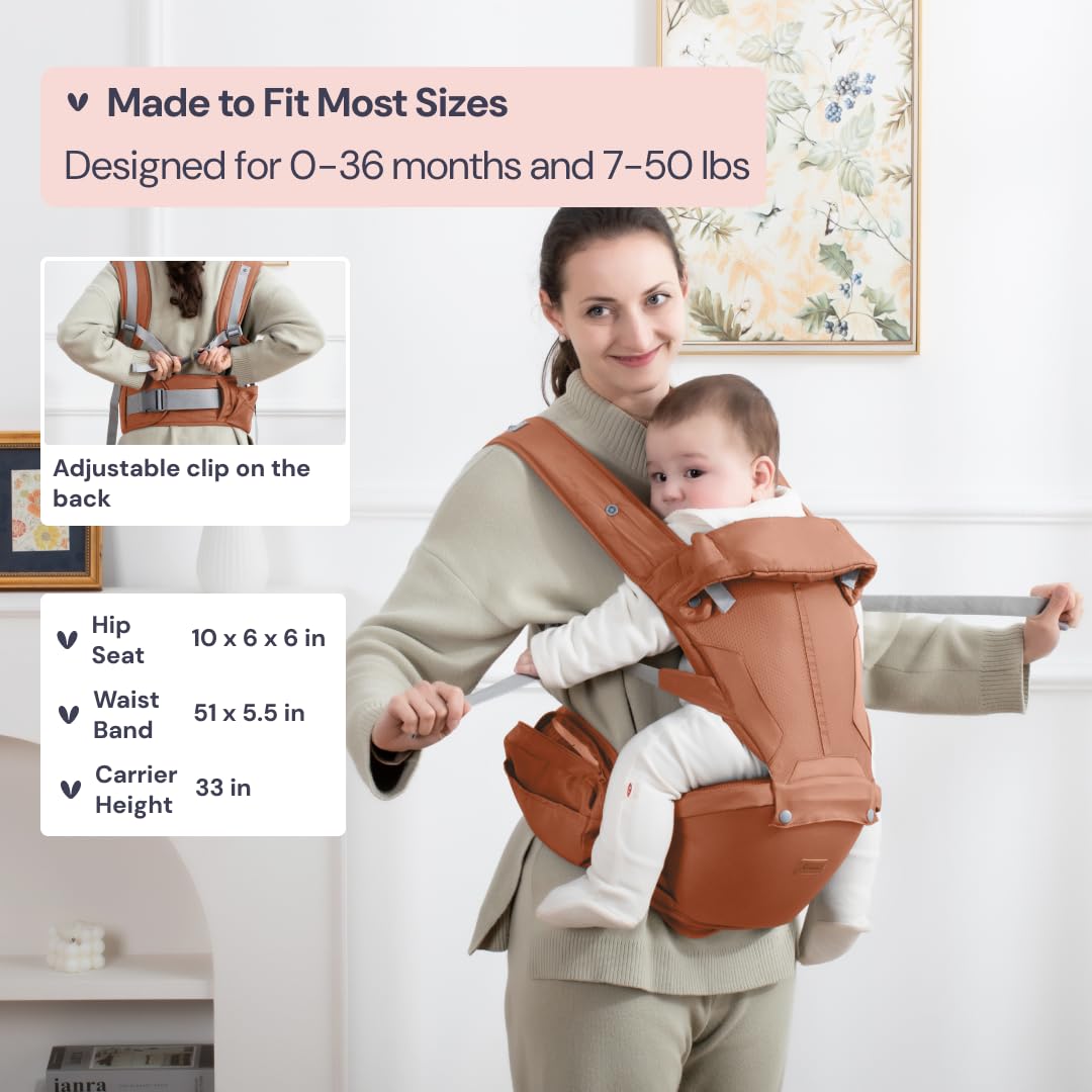 BabbleRoo Grow Carrier waist cushion adding comfort for wearer