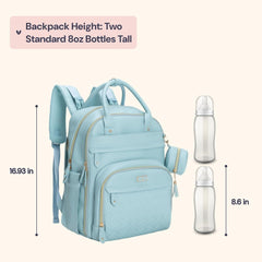 BabbleRoo leather diaper backpack foldable changing mat ready for changes on the go