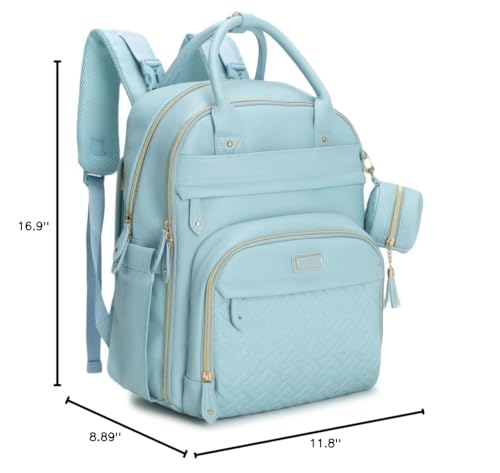 BabbleRoo leather diaper backpack neutral design suitable for parents and caregivers