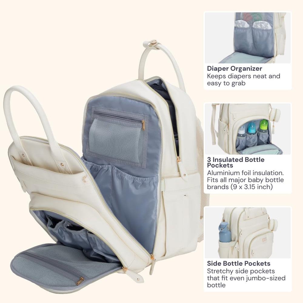 BabbleRoo 19-pocket interior layout keeps items organized.