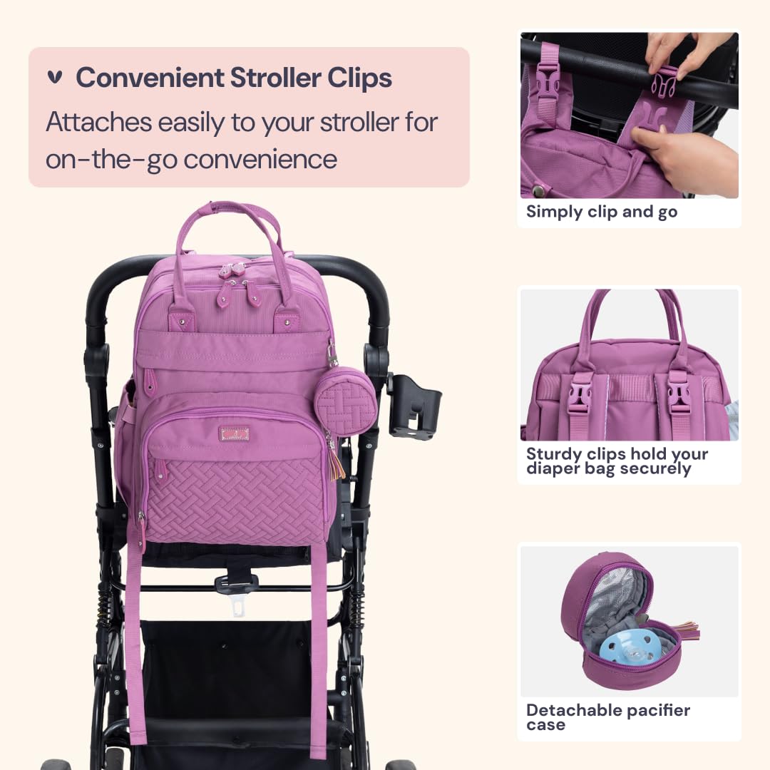 BabbleRoo padded back panel and ergonomic straps for comfortable wear.