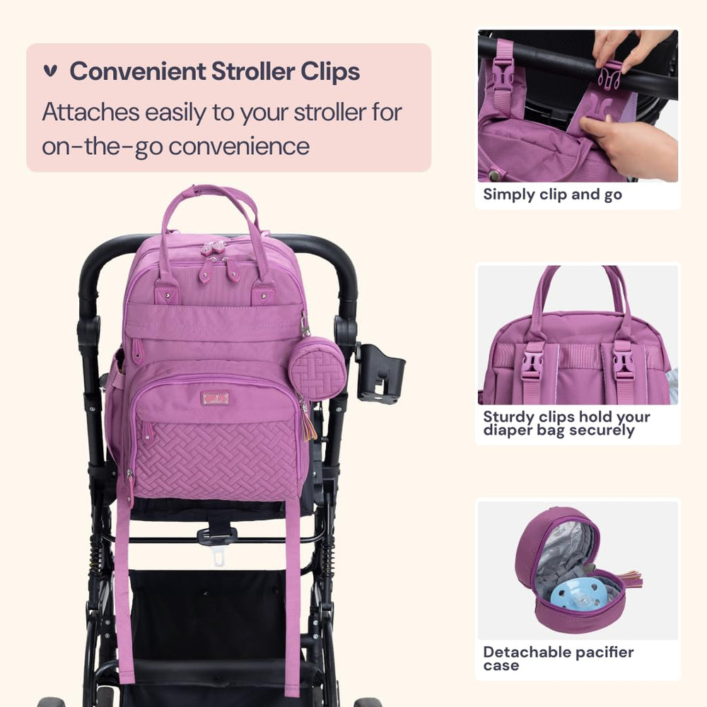 BabbleRoo padded back panel and ergonomic straps for comfortable wear.