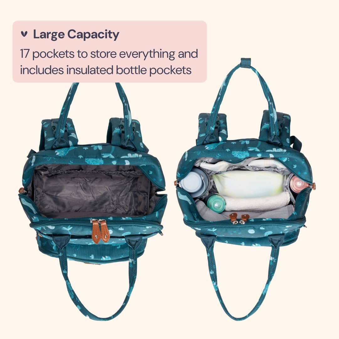 BabbleRoo stroller clips attached for hands-free travel