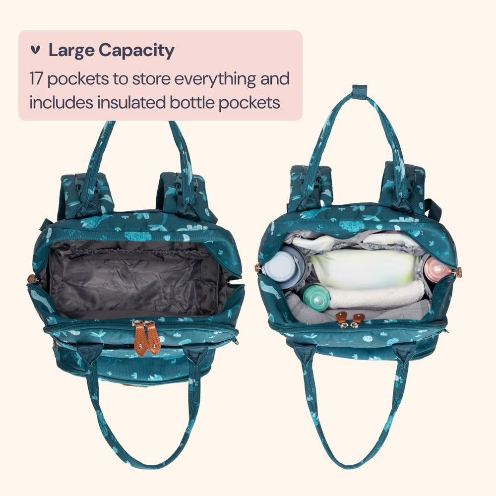 BabbleRoo stroller clips attached for hands-free travel