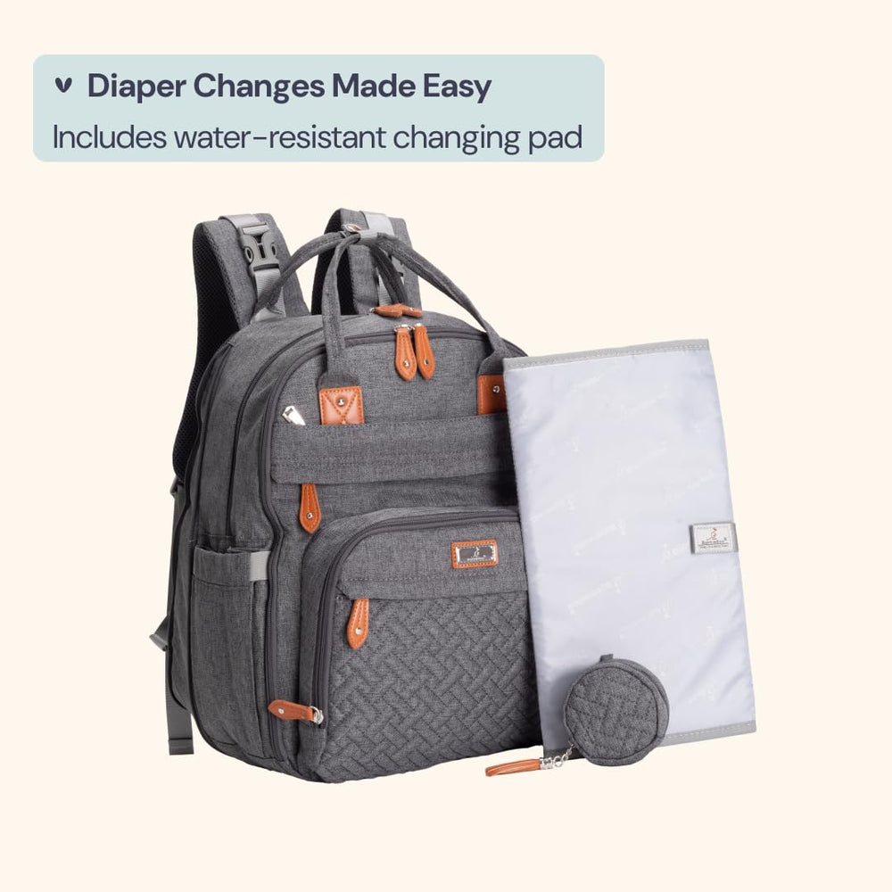 Tablet pocket fits devices up to 15.6 inches in BabbleRoo bag.