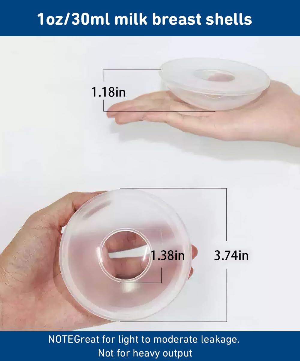 Babebay Breast Shells with upward air vent keep nipples dry and comfy.