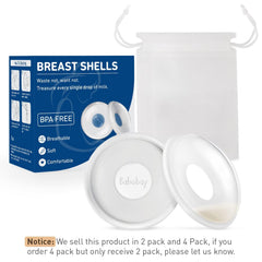 Babebay Breast Shells worn in a bra protect nipples from friction.