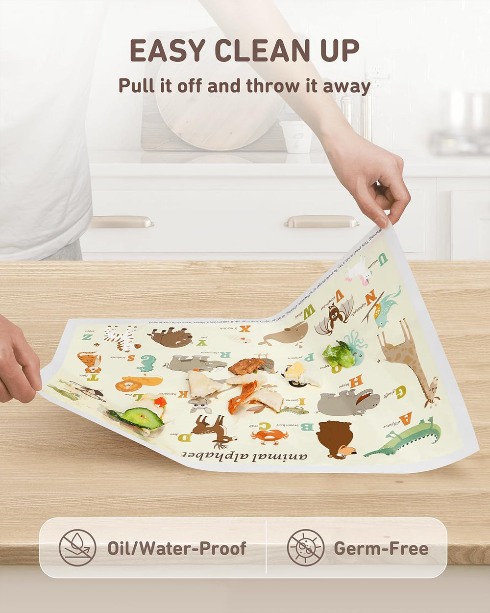 Babebay disposable placemats offer easy post-meal cleanup