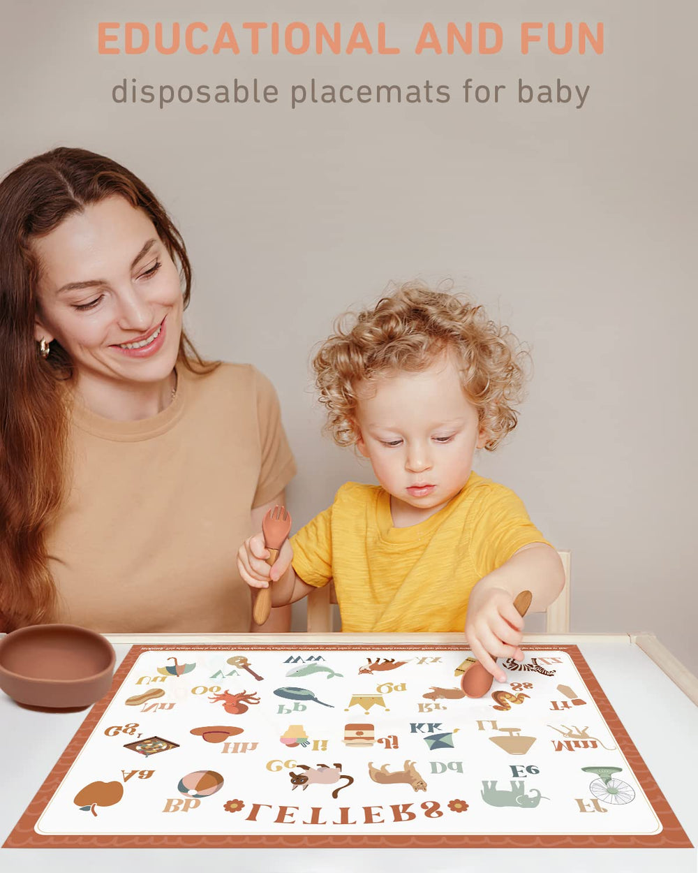 Babebay placemats are travel-ready for quick cleanup.