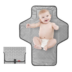 Babebay portable changing pad open with built-in pillow for comfortable diaper changes on the go.
