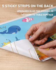 Babebay sticky-back placemats grip the table to stay in place