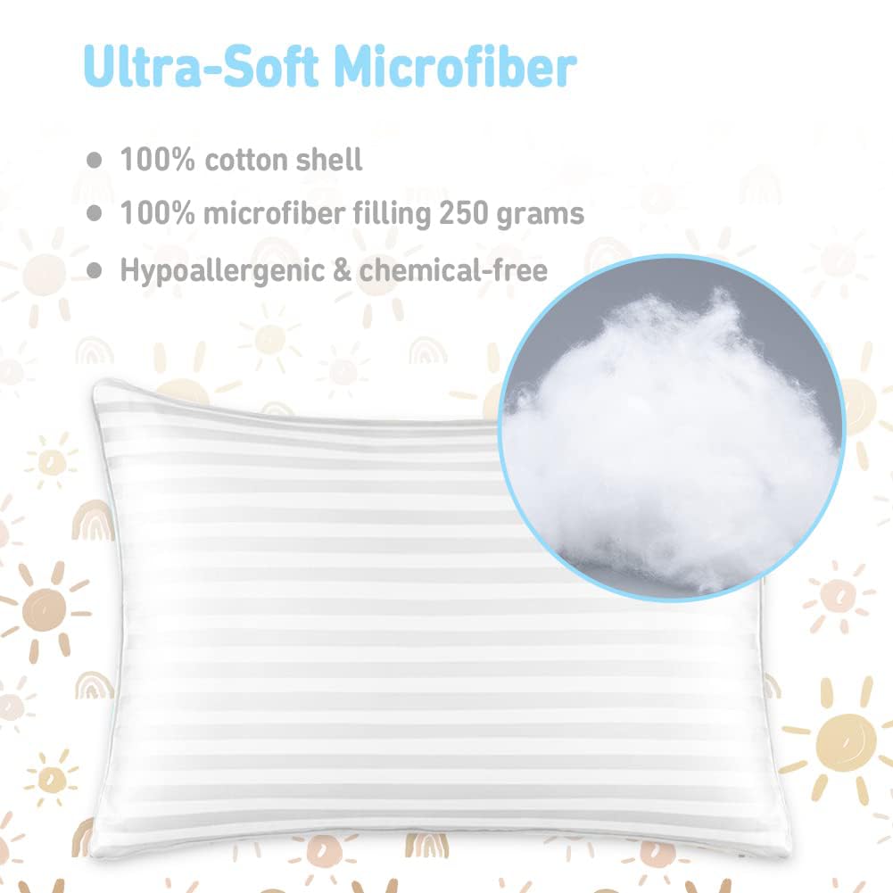 Babebay travel-ready 13x18 pillow in use for on-the-go comfort