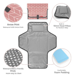 Babebay changing pad folded compact for purse size travel and easy storage
