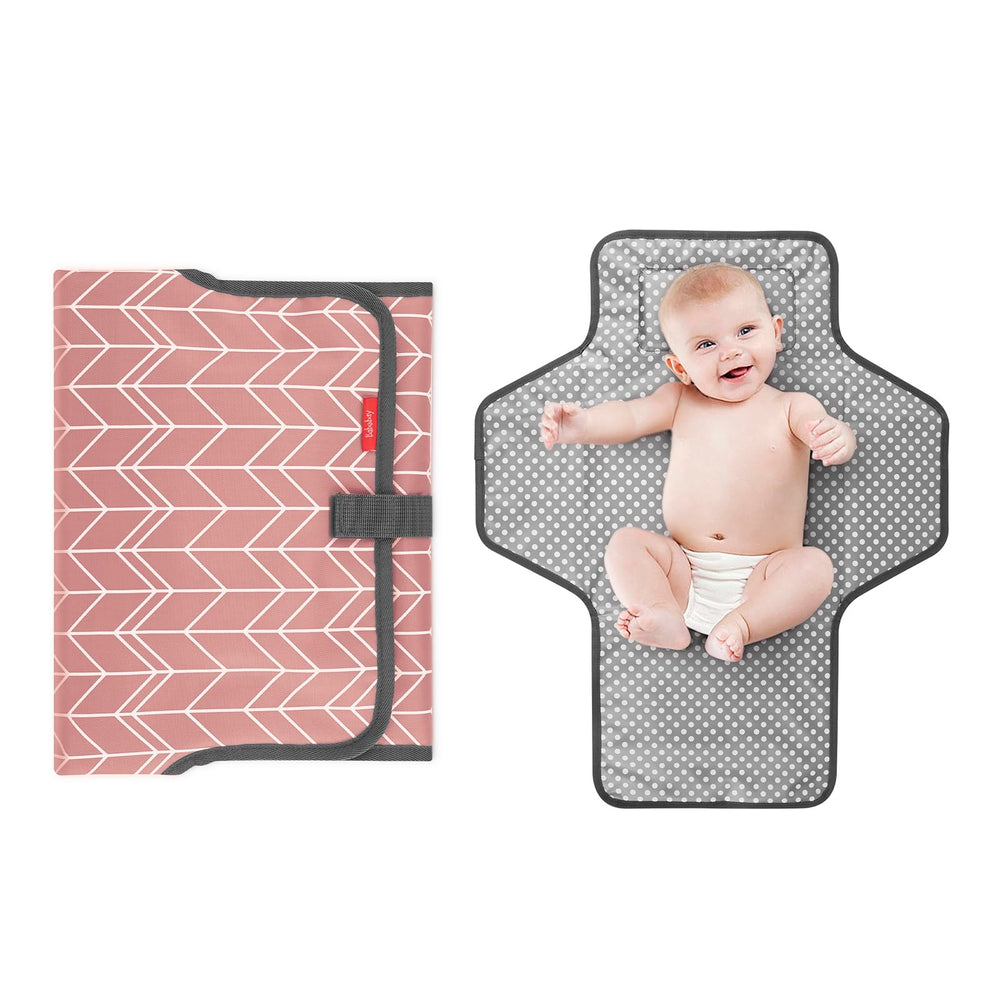 Babebay waterproof portable changing pad open flat surface for on the go diaper changes