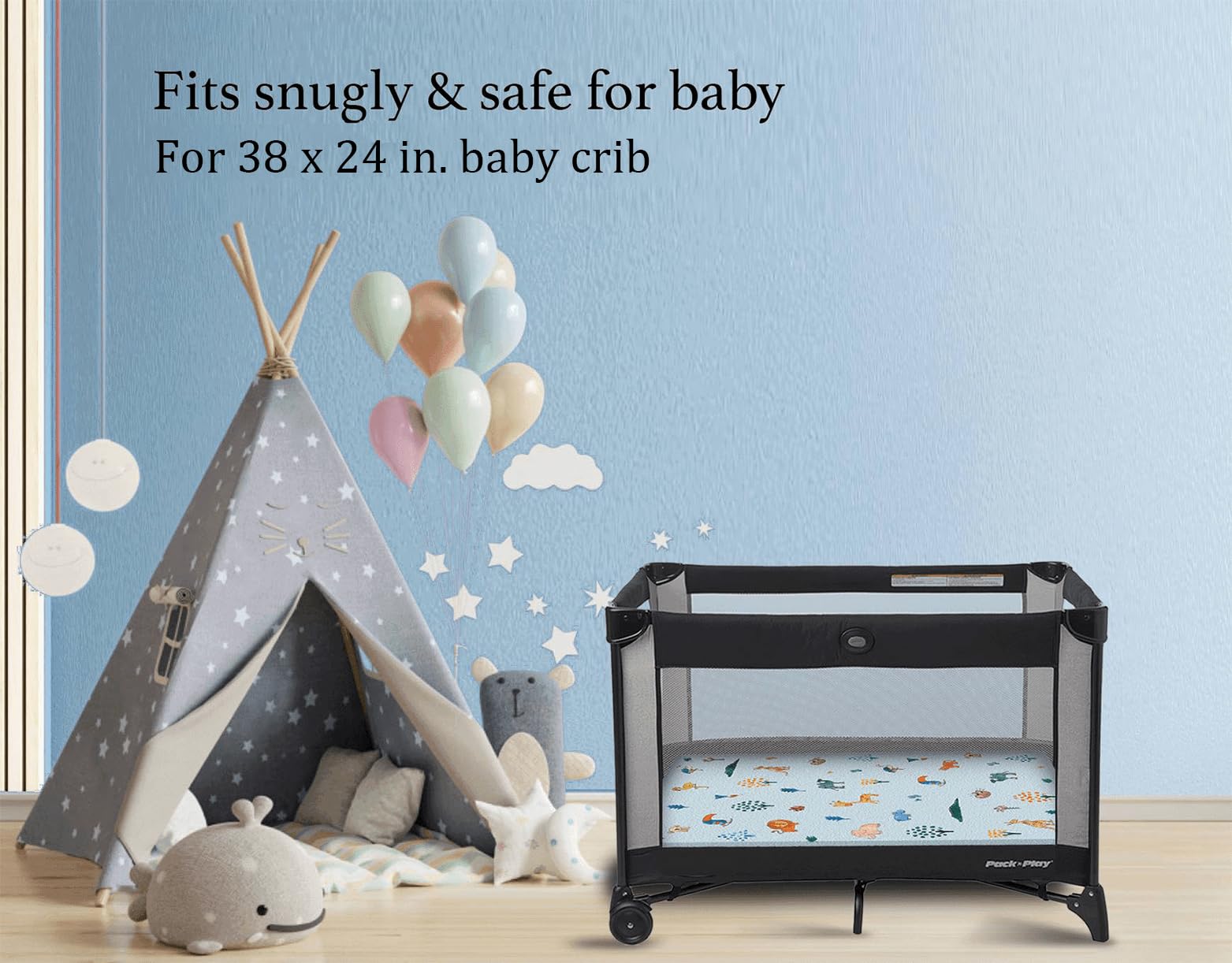 BabeBliss soft memory foam Pack N Play mattress for better alignment