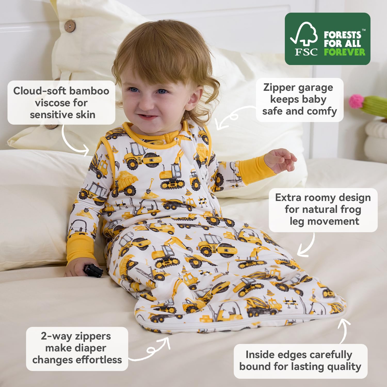 Babee Reshinee sleep sack shown with 1.0 tog for comfortable climate control.