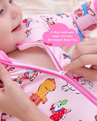 No snaps, buttons, or labels to irritate sensitive baby skin on the sleeper.