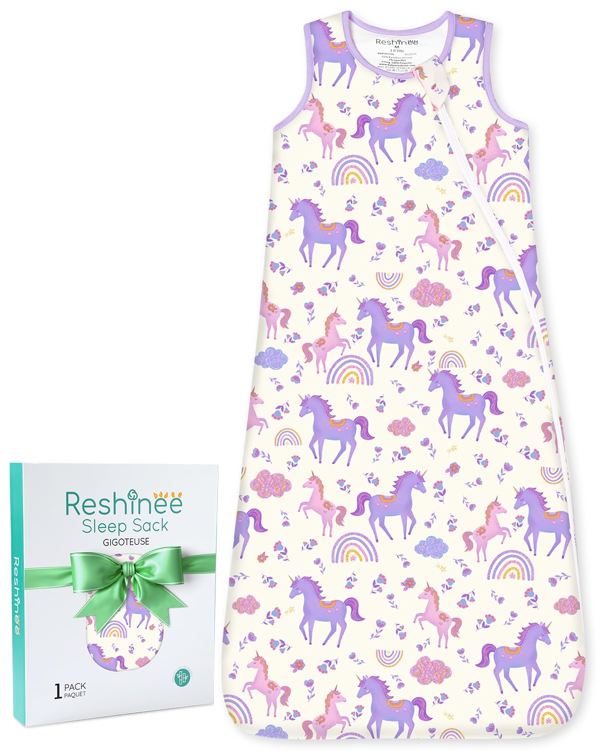 Babee Reshinee bamboo sleep sack shows cloud-like softness for sensitive skin.