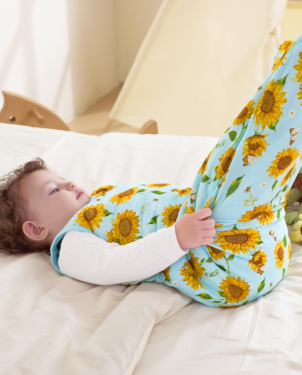 Babee Reshinee machine-washable sleep sack maintains softness and color.