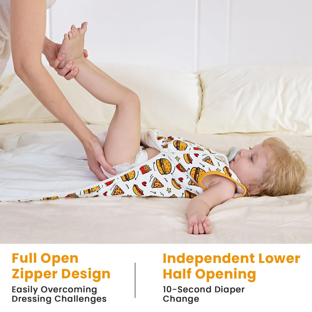 Babee Reshinee sleep sack available in four sizes XS-S-M-L for growth.