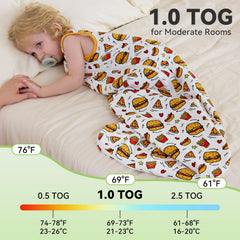 Babee Reshinee sleep sack shows growth-friendly length for toddlers.