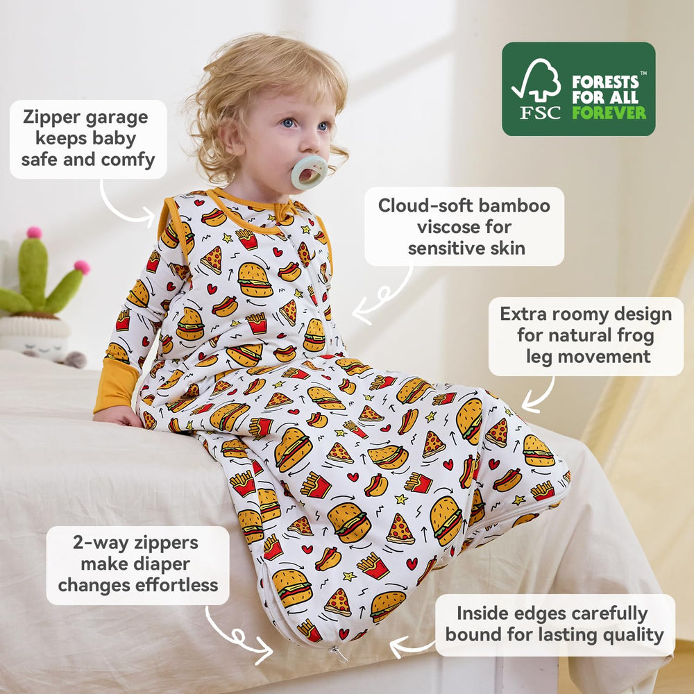Babee Reshinee sleep sack with two-way zipper for easy night changes.