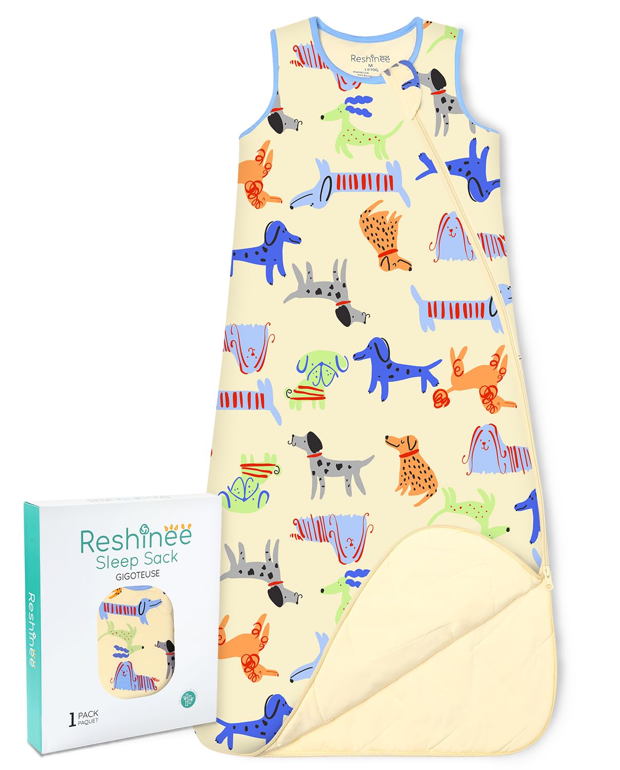 Babee Reshinee sleep sack in soft bamboo fabric provides gentle skin contact and breathable comfort.