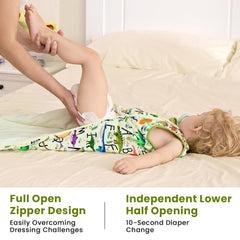 Babee Reshinee two-way zipper detail enables easy night changes.