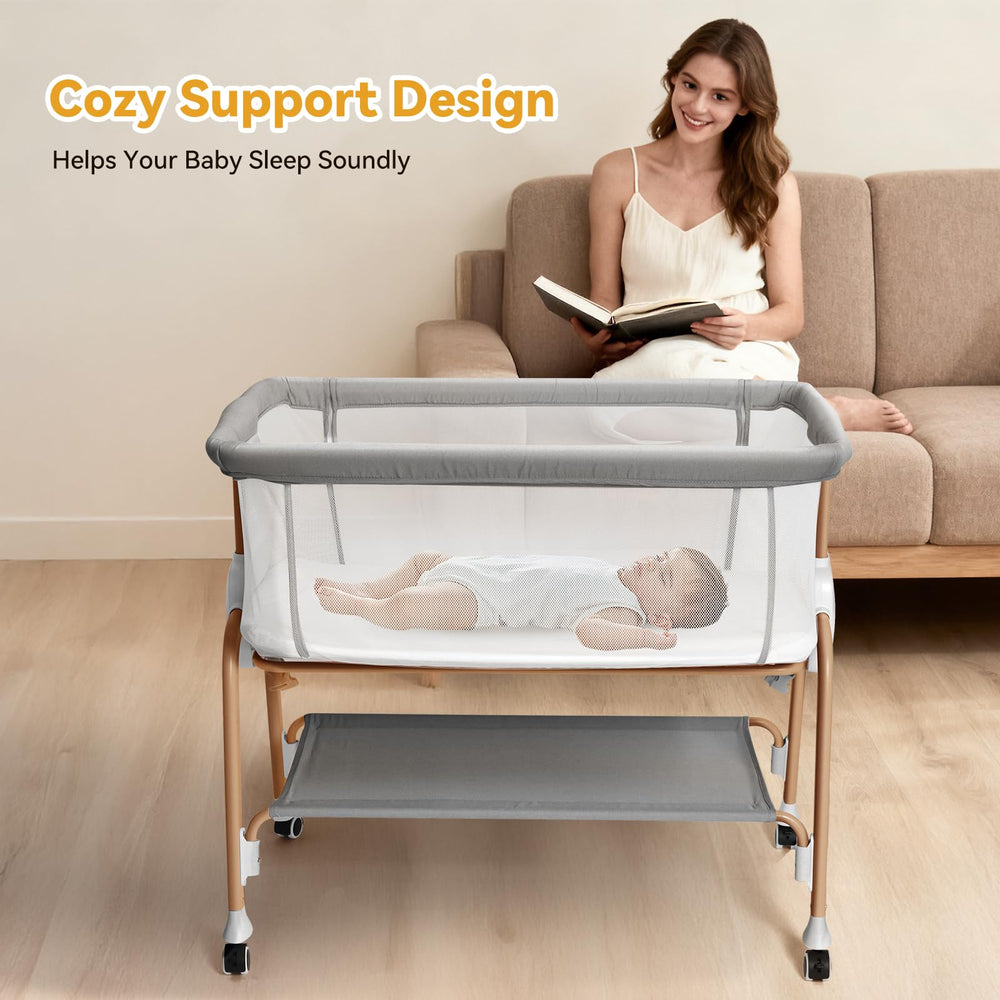 Babehop height-adjustable design aligns perfectly with beds