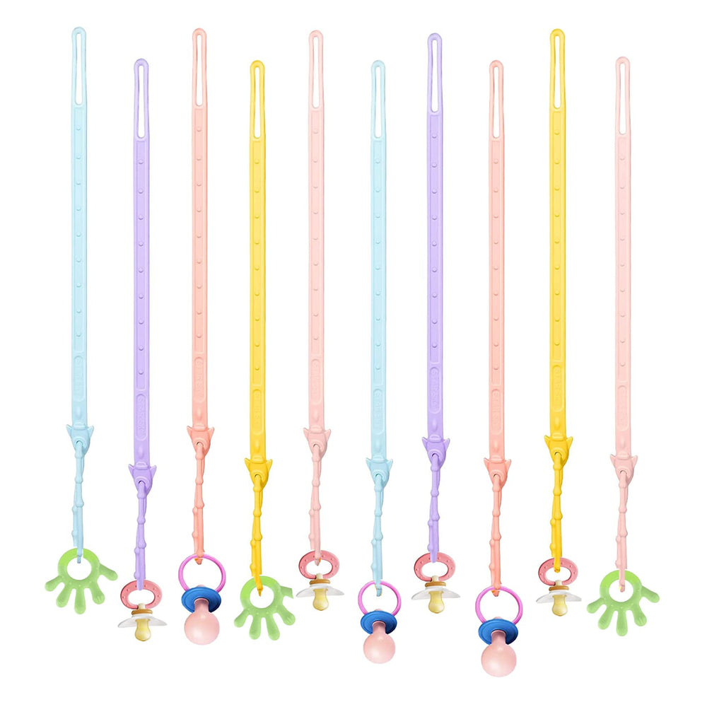 Babeine silicone straps on stroller keep bottles secure and clean during walks.