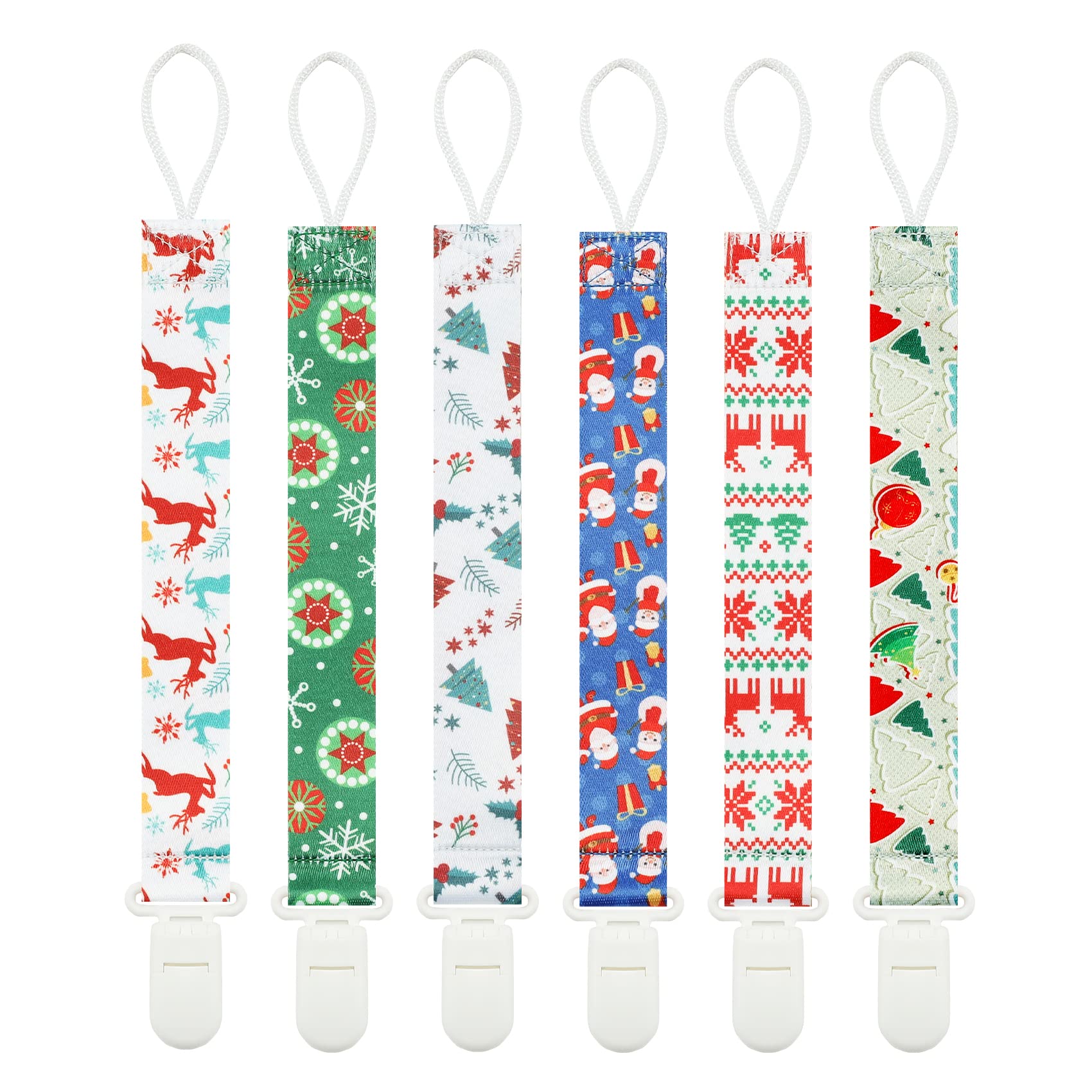 Babeine snowman pacifier clip keeps pacifier handy and clean.