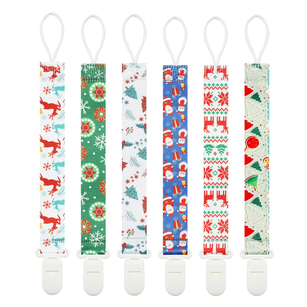 Babeine snowman pacifier clip keeps pacifier handy and clean.