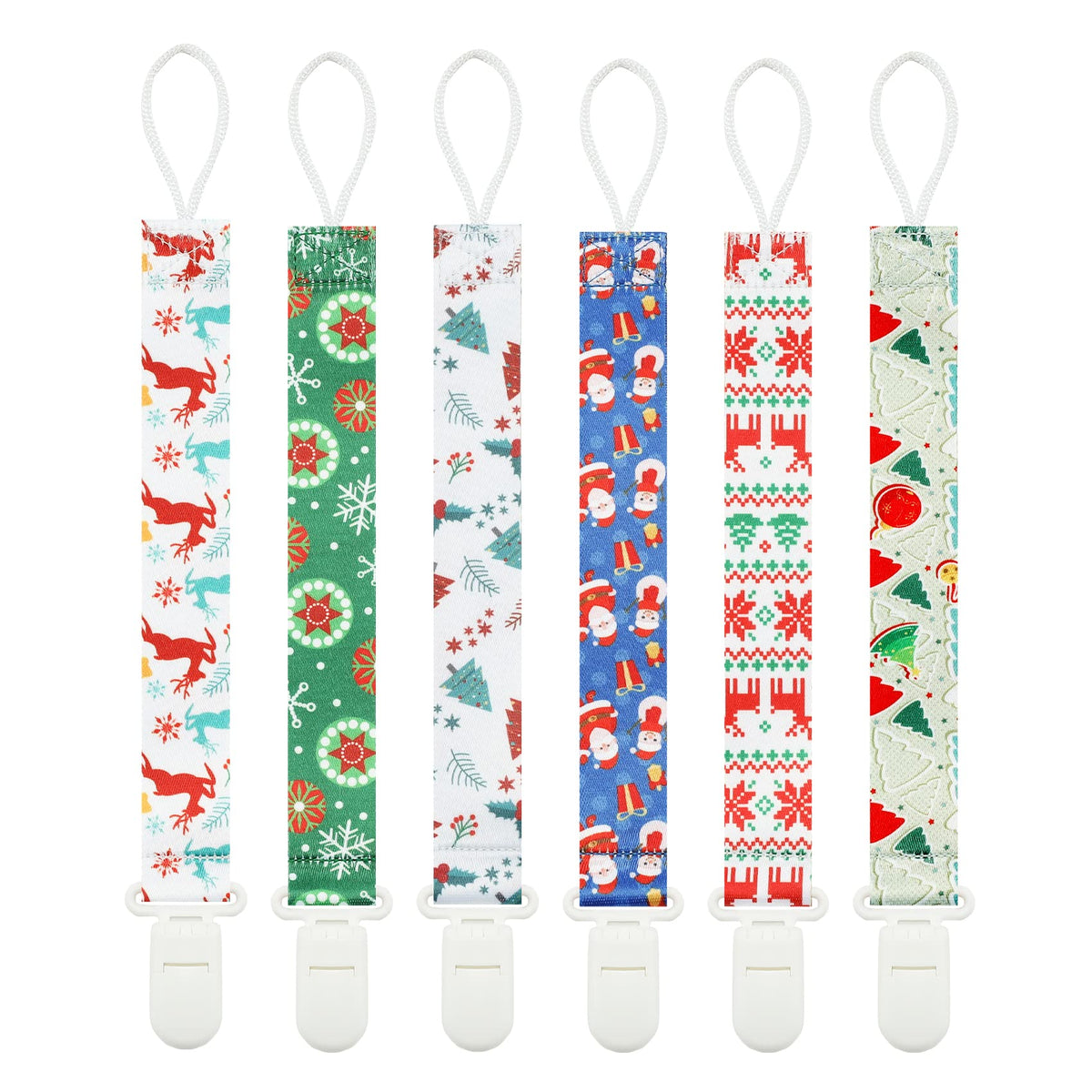 Babeine snowman pacifier clip keeps pacifier handy and clean.